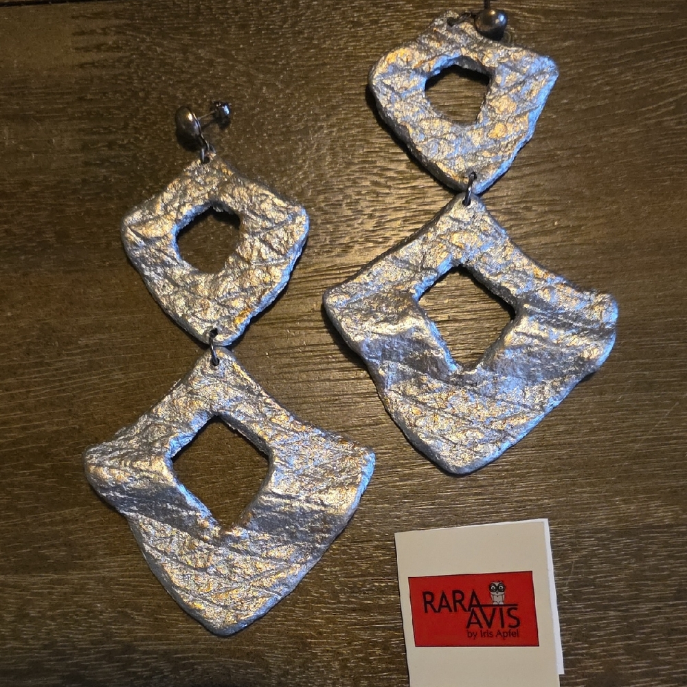 Rara Avis Silver Geometric Earrings